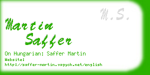 martin saffer business card